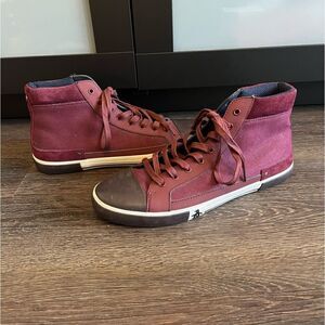 Original Penguin Men's Burgundy Lane Canvas High-Top Court Sneakers